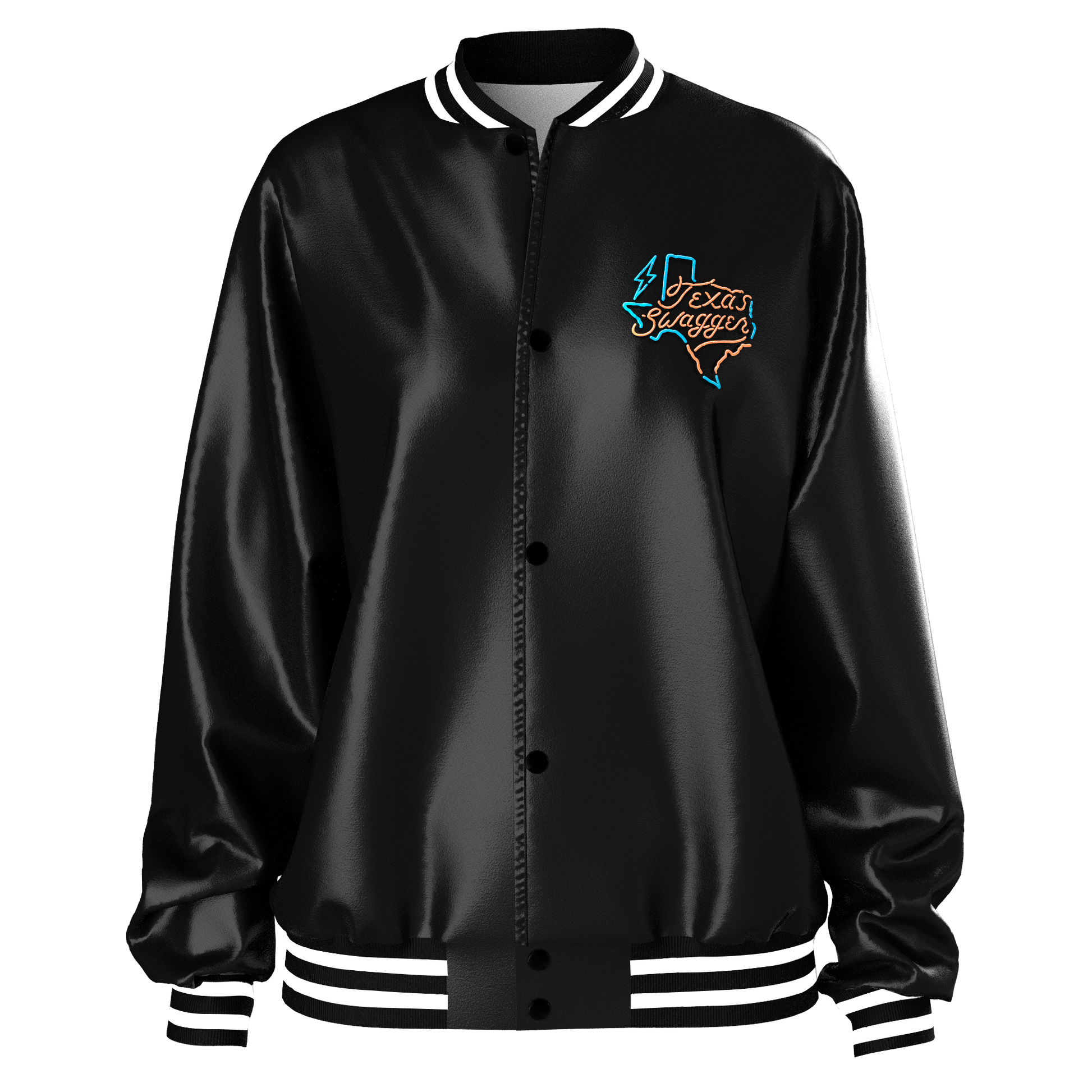 オールレザースタジャンONTARIO大学バーシティジャケットTALON40 Texas Swagger Satin Jacket – Paul Cauthen Music