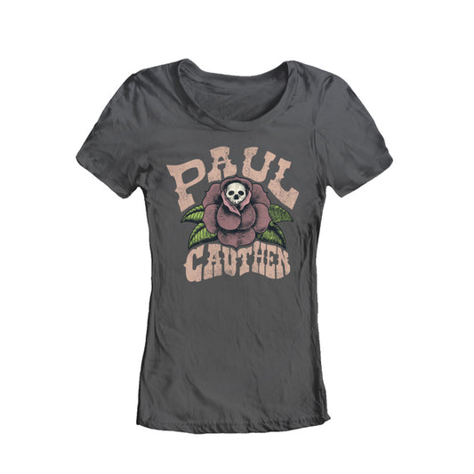 Womens Skull & Rose T-Shirt  (Black)